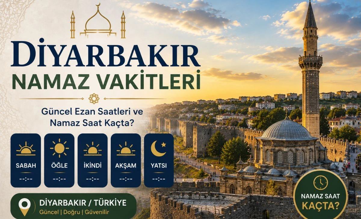 Diyarbakır namaz vakitleri – güncel ezan saatleri ve imsak vakti